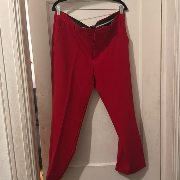 Banana Republic Avery Straight-Fit  Mid-Rise Red pant size 14 New With Tags - Picture 11 of 11